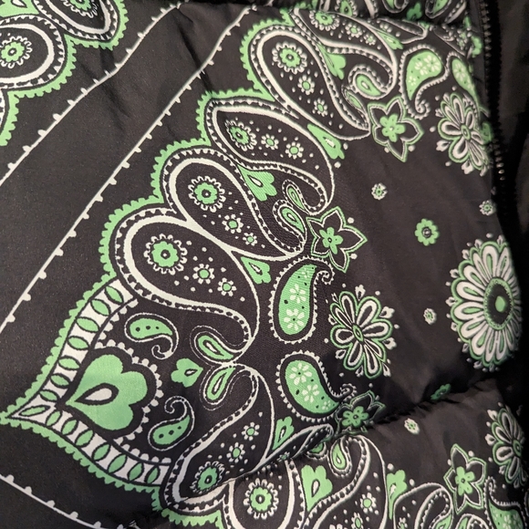 NWT Native Young Oversized Puffer Jacket. Paisley print 2X hip hop streetwear - Picture 8 of 9